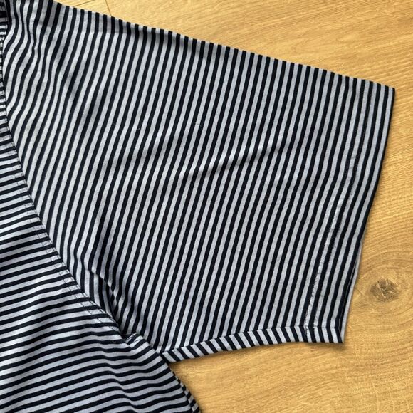 Amen Corner The Masters Golf Polo Shirt XL Navy Stripe Mercerized Cotton Logo - Picture 6 of 8